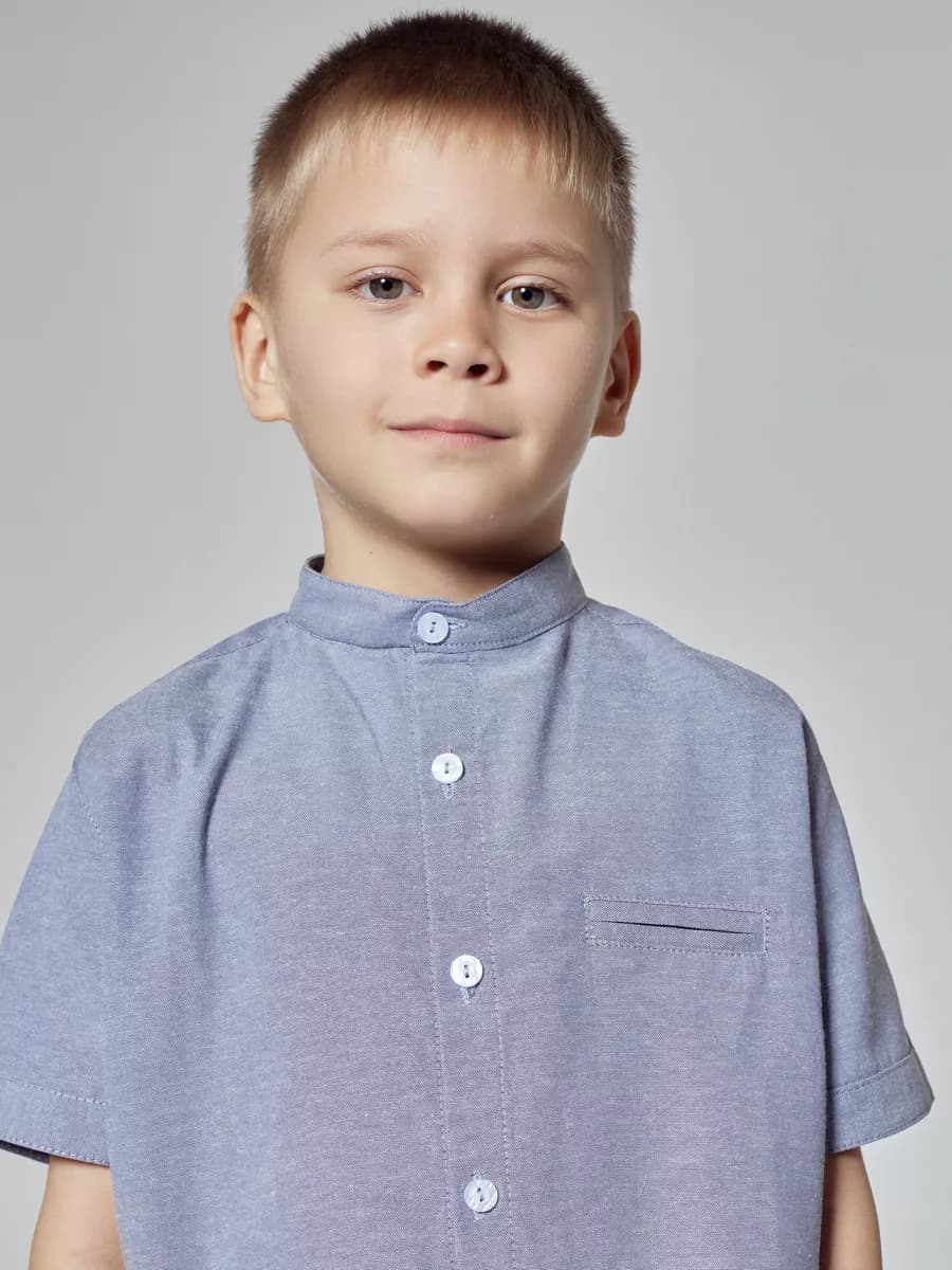 Рубашка для мальчика с коротким рукавом в школу