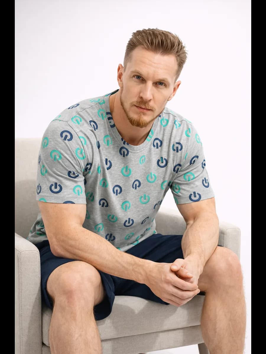 Костюм домашний мужской шорты и футболка