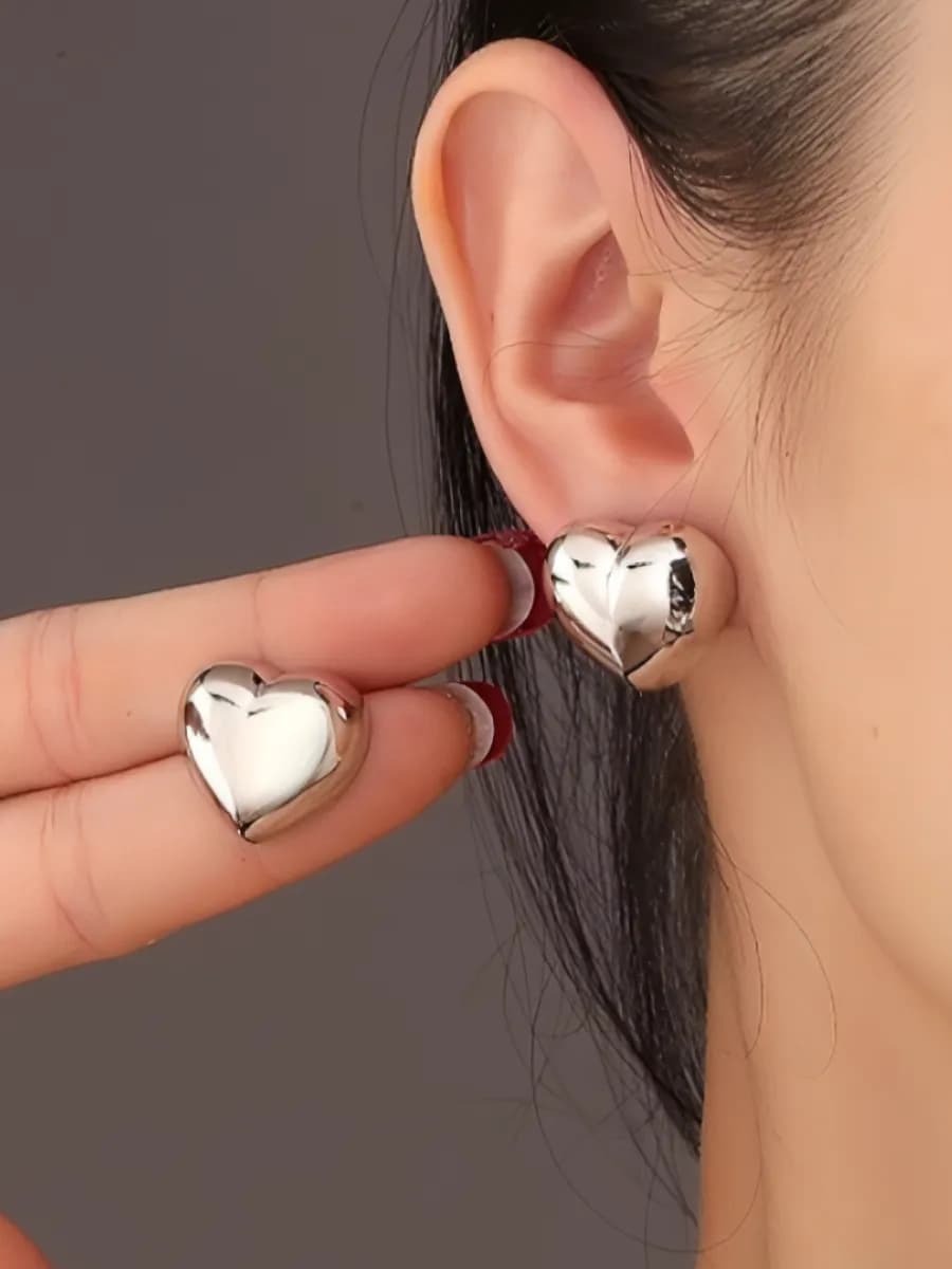 Серьги бижутерия сердечки