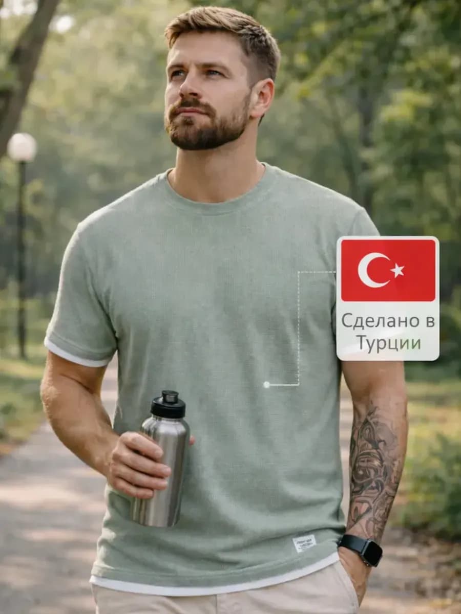 Футболка хлопковая вафельная