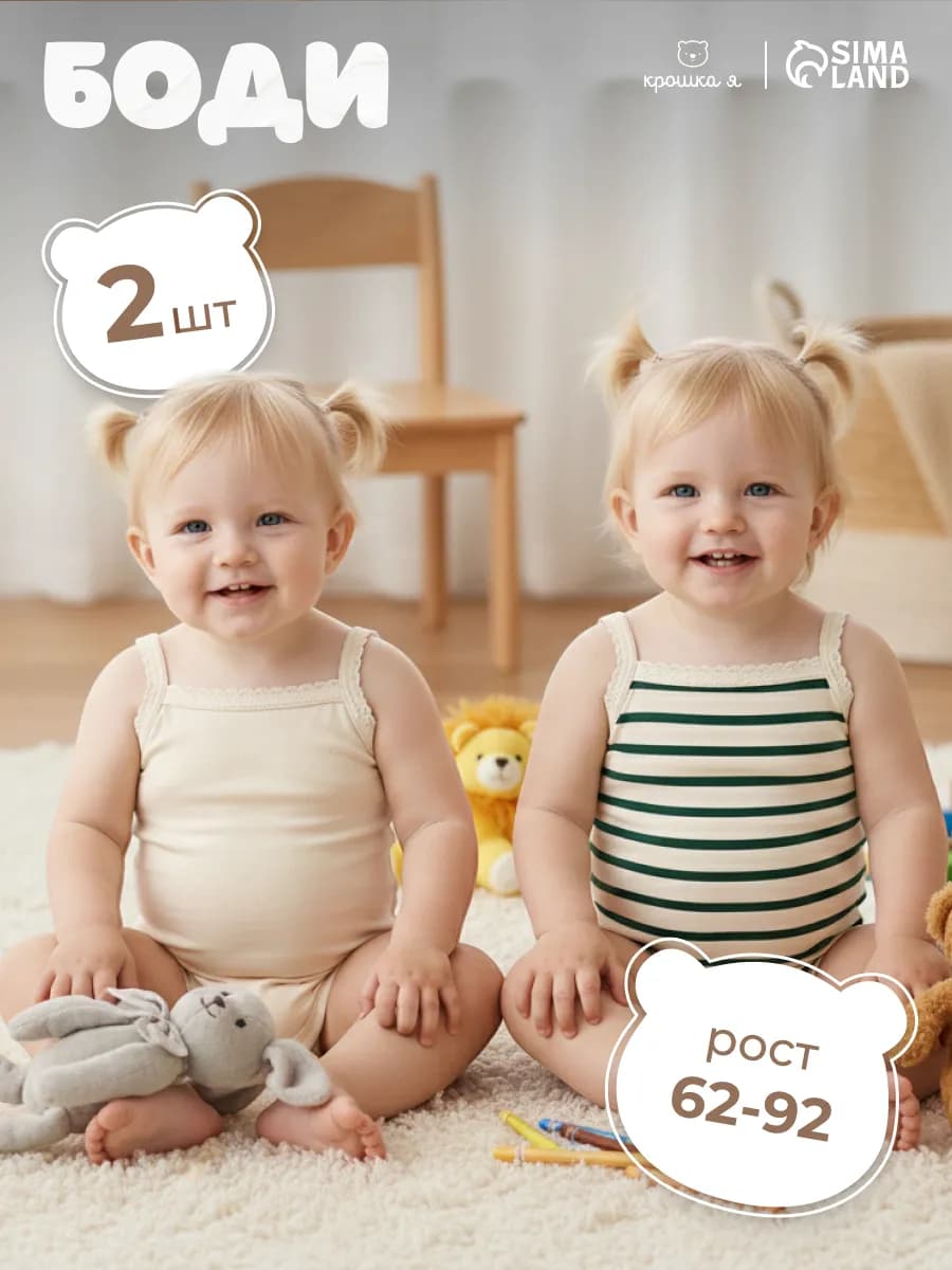 Боди майка для новорожденных набор 2 шт
