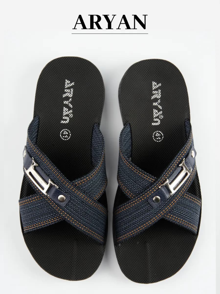 Шлепанцы текстильные джинсовые