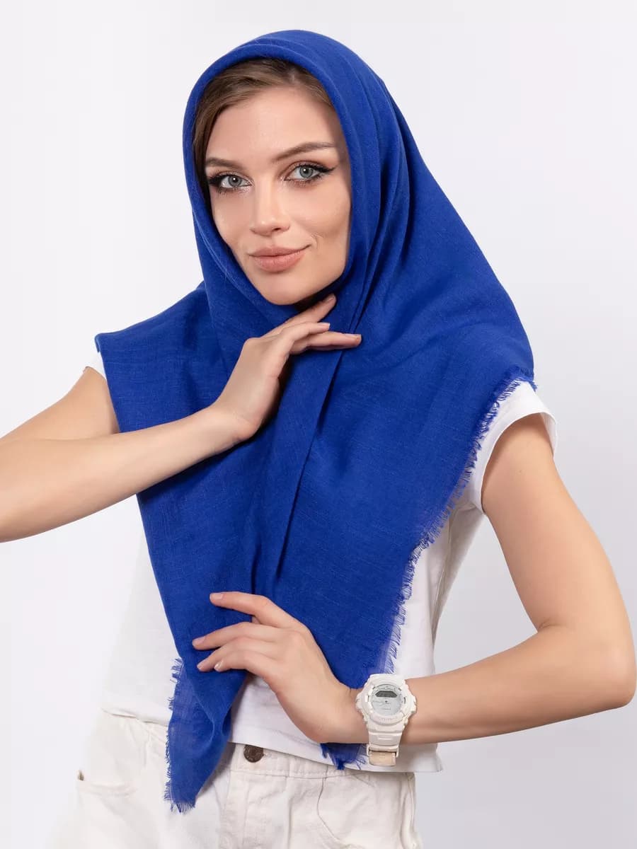 Платок Лен Хлопок на Голову и Плечи Шейный Косынка 98х98
