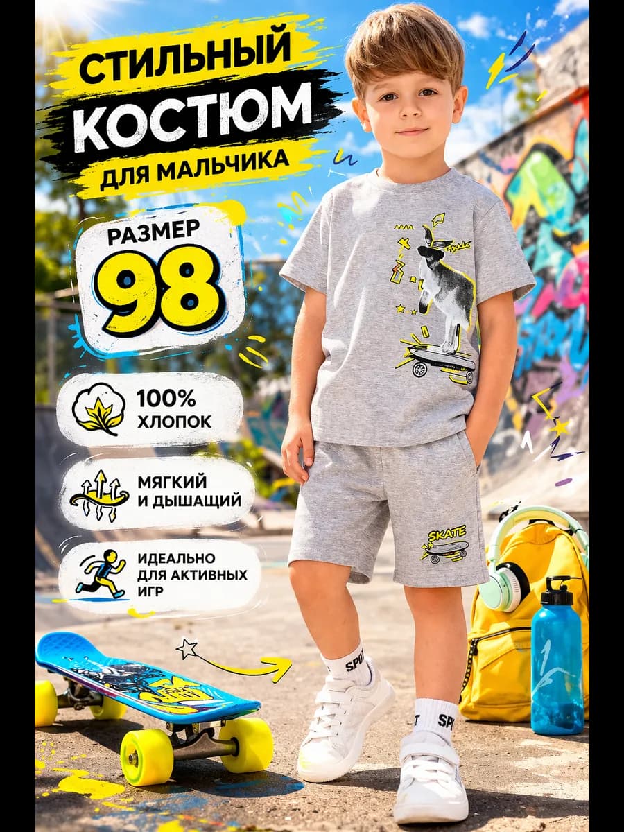 Костюм с шортами и футболкой