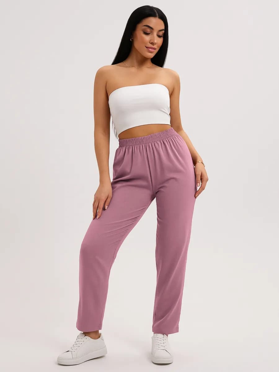 Брюки домашние из вискозы легкие на резинке