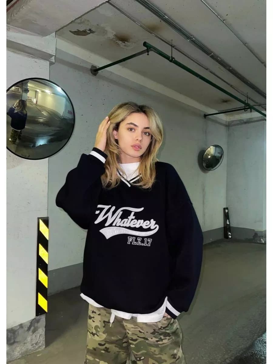 Свитшот утепленный толстовка Whatever