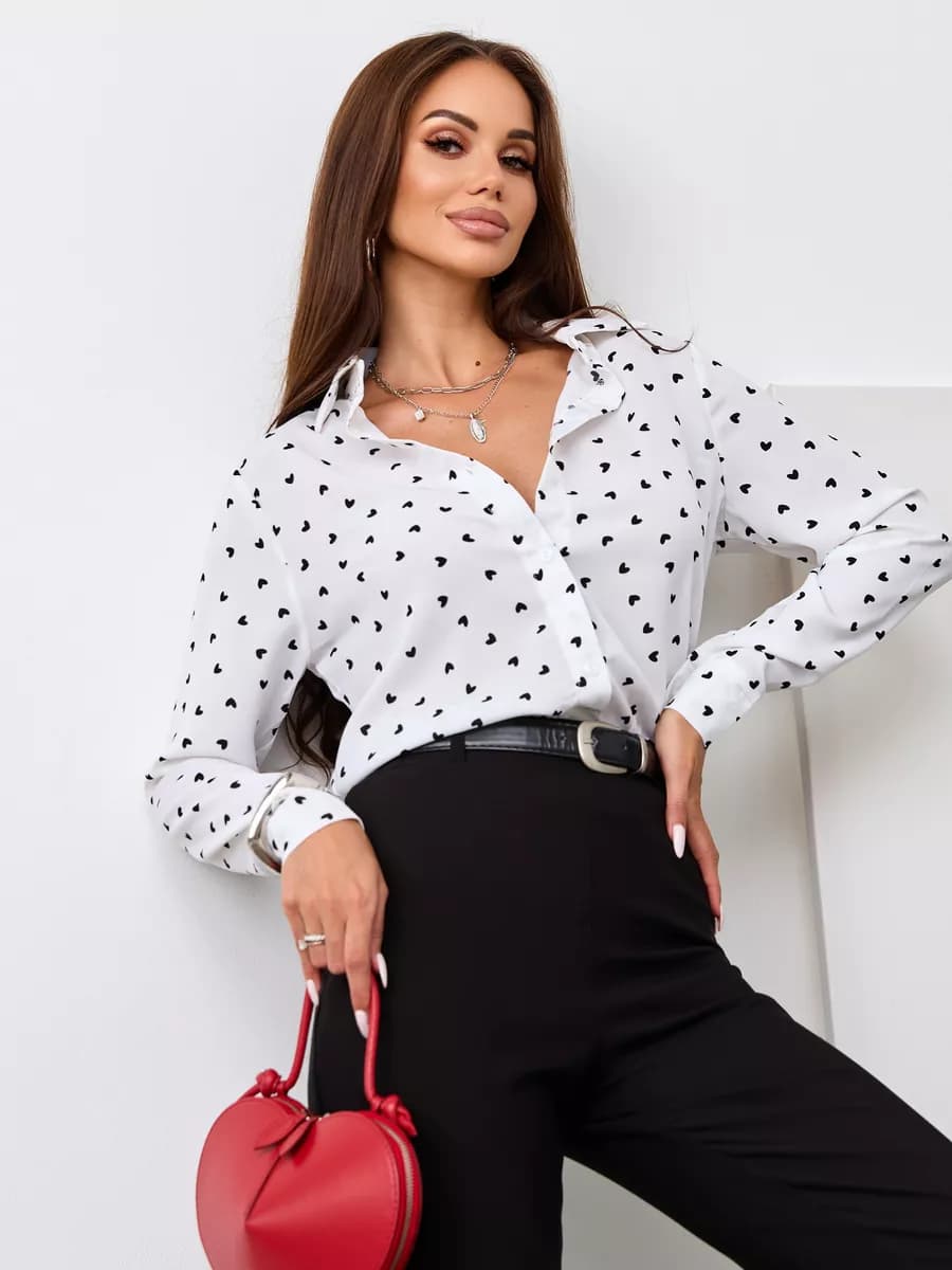 Рубашка классическая летняя блузка для офиса