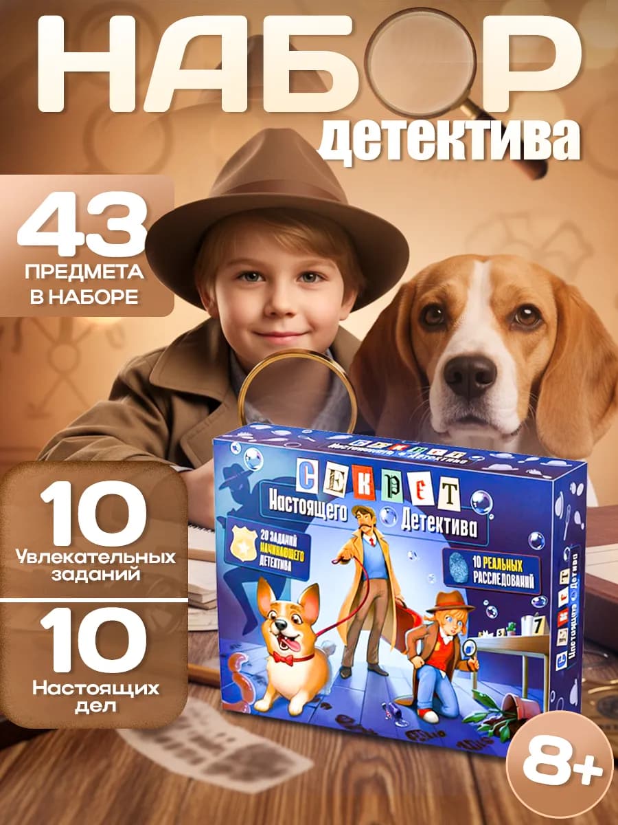 Детективный набор квест настольная игра подарочный
