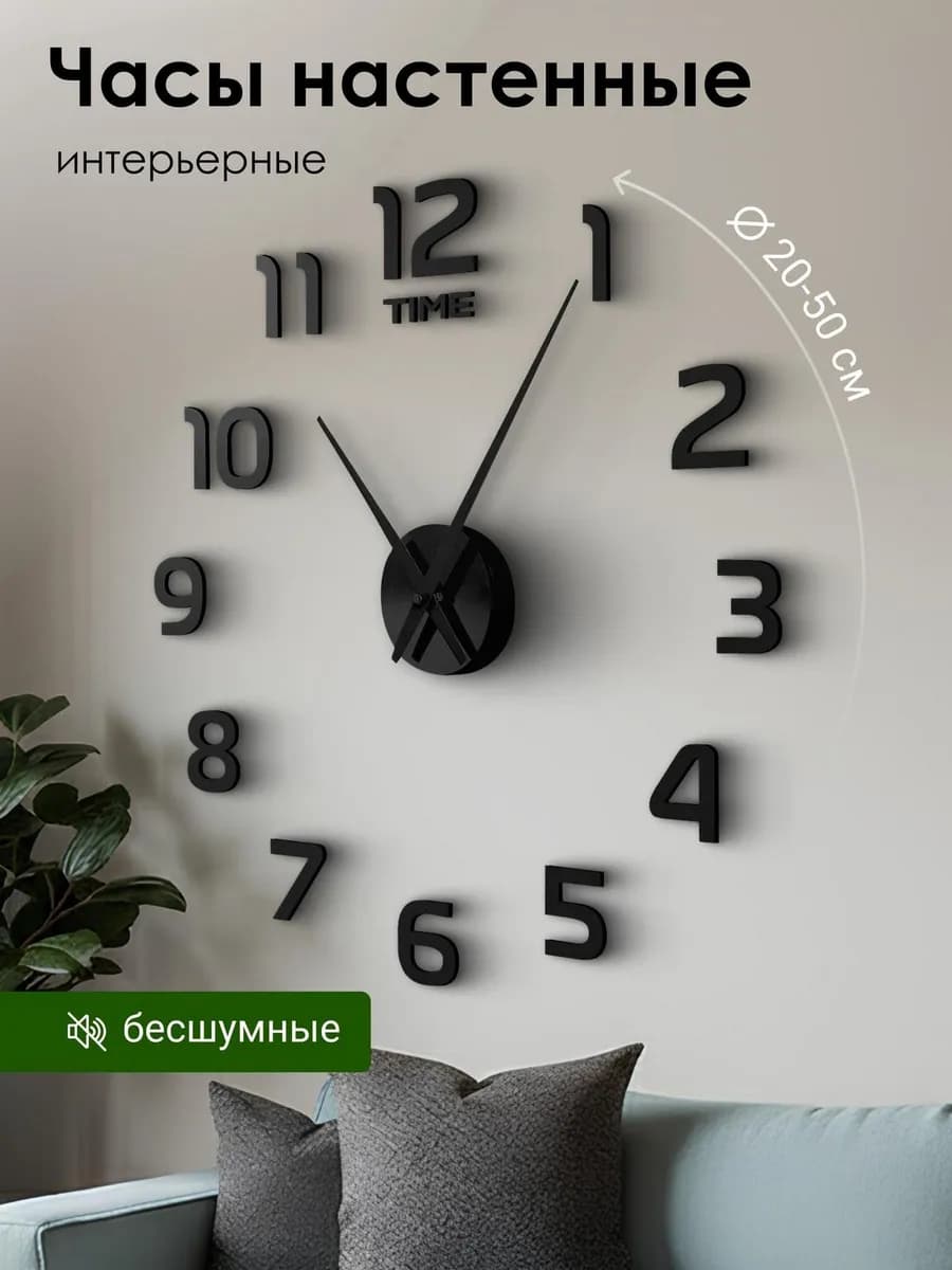 Часы настенные с цифрами интерьерные с цифрами для кухни