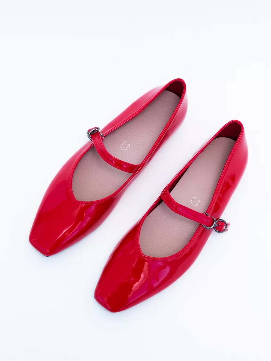 Балетки с квадратным носом мэри джейн