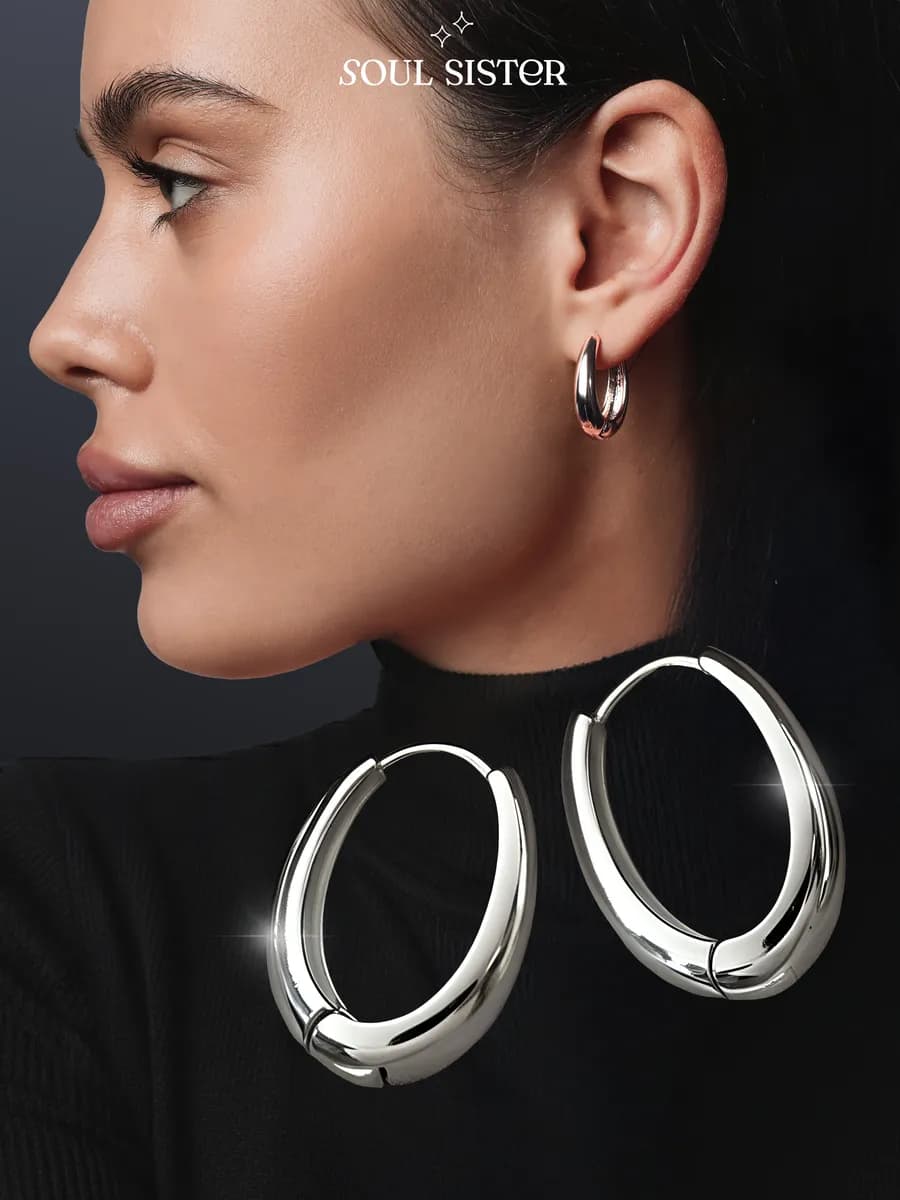 Серьги бижутерия конго кольца