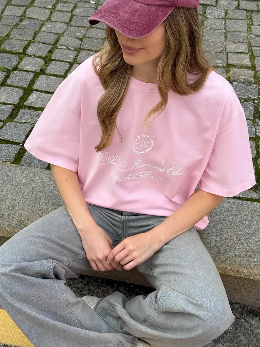 Футболка оверсайз с принтом The Movement Club - фото 1