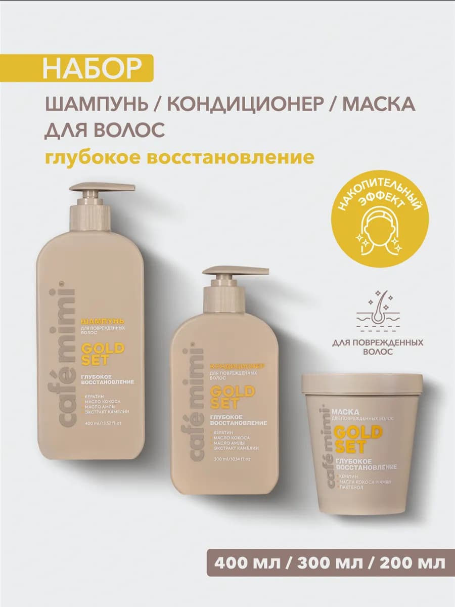 Шампунь, кондиционер и маска для волос