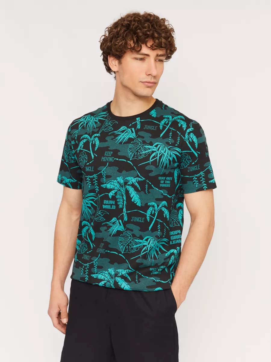 Мужская футболка из хлопка с принтом