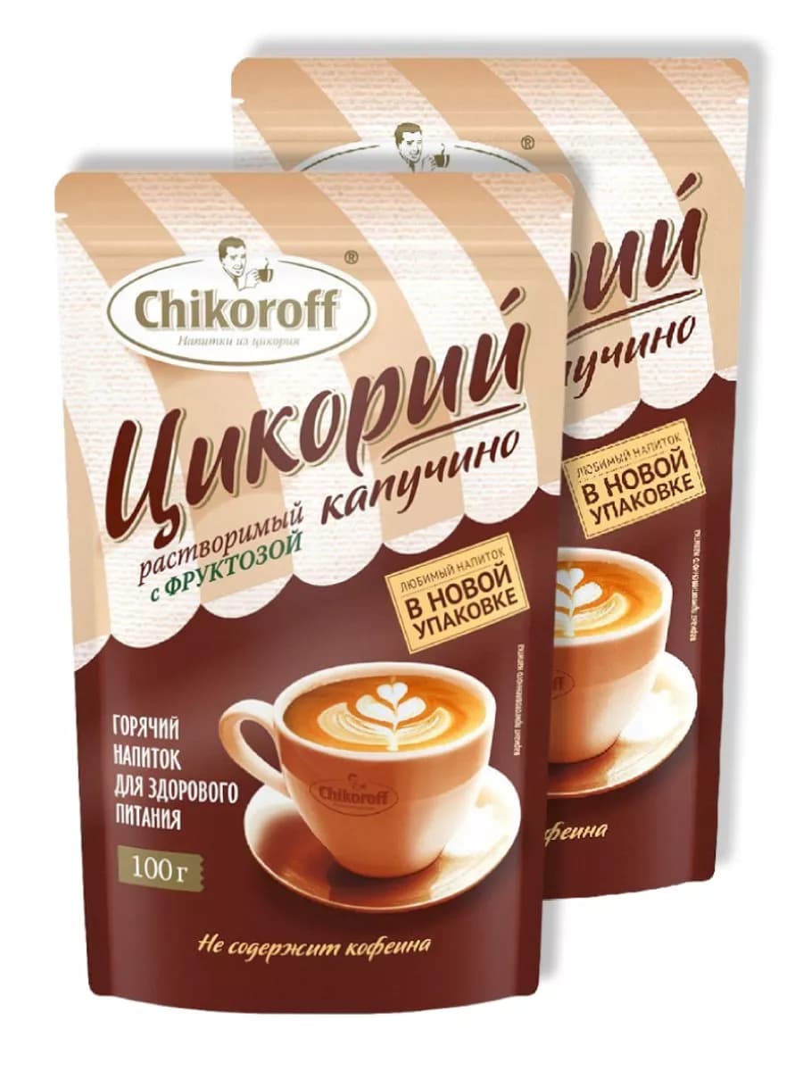 Капучино с Цикорием на Фруктозе (дой пак) 100гр - 2 шт