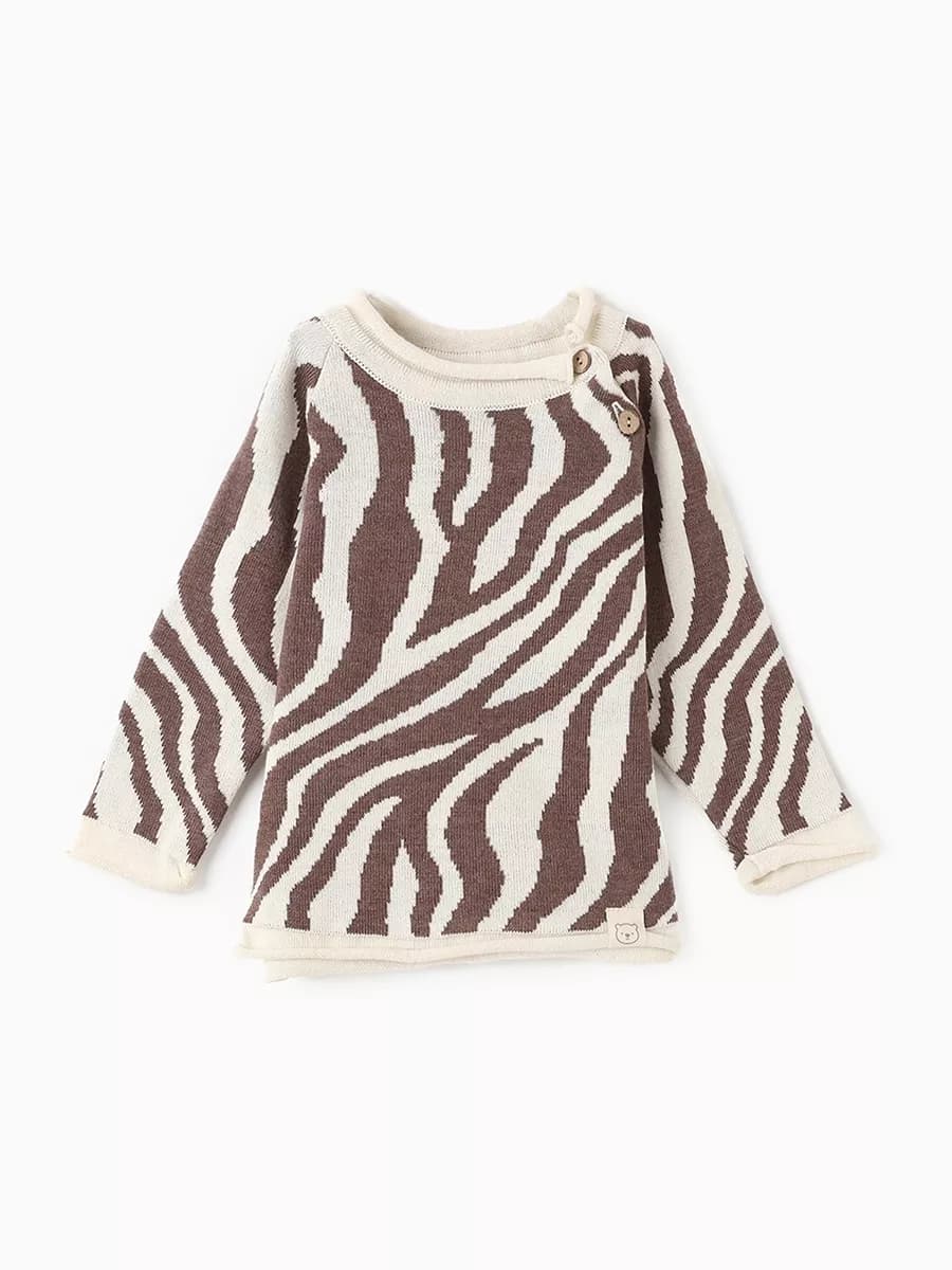 Джемпер вязаный теплый детский для новорожденных