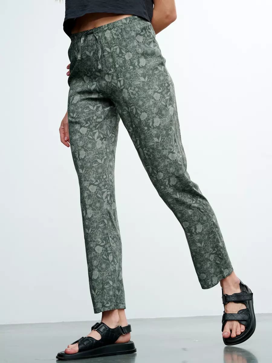 Брюки легкие домашние на резинке хлопок