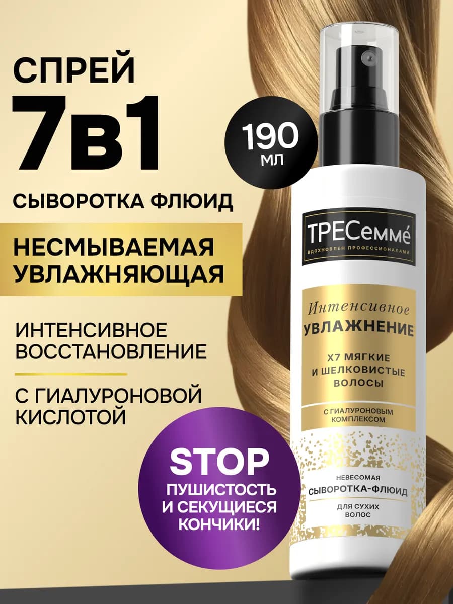 Сыворотка для волос несмываемая увлажняющая