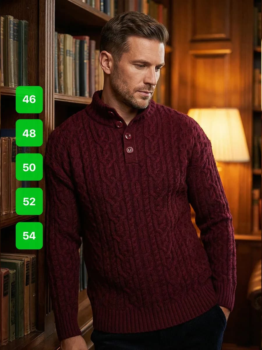 Свитер с горлом на пуговицах