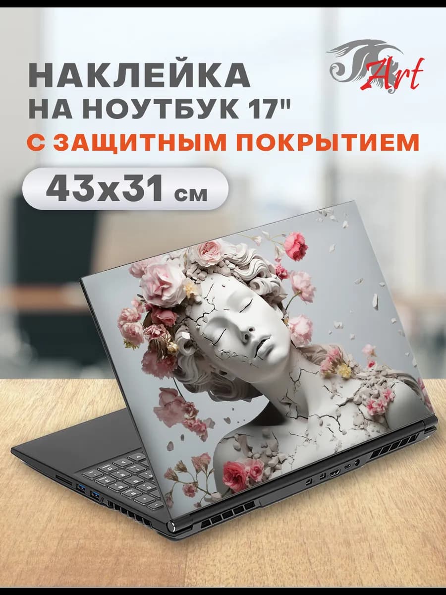 Наклейка для ноутбука 17", 43х31 см