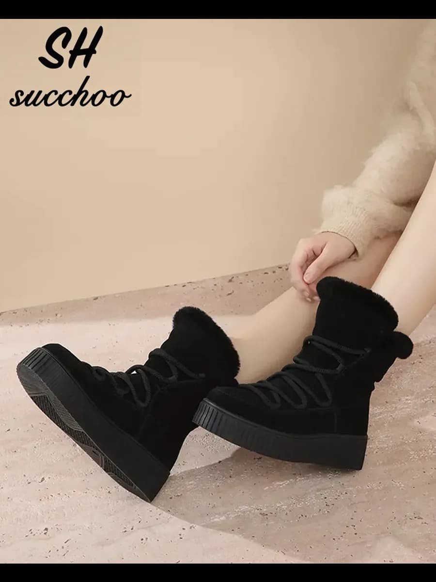 Женские Угги зимние натуральная замша шерсть