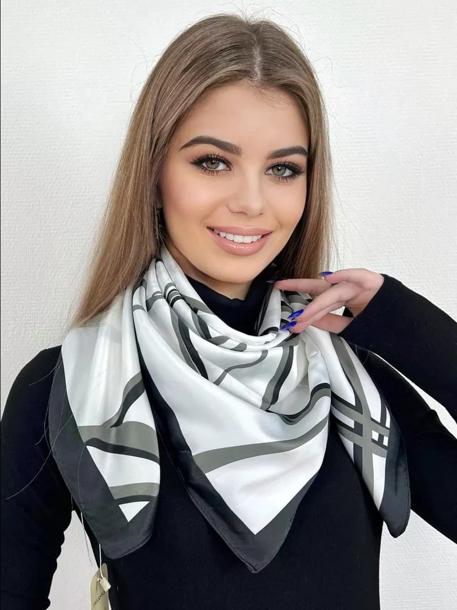 Платок шарф шелковый