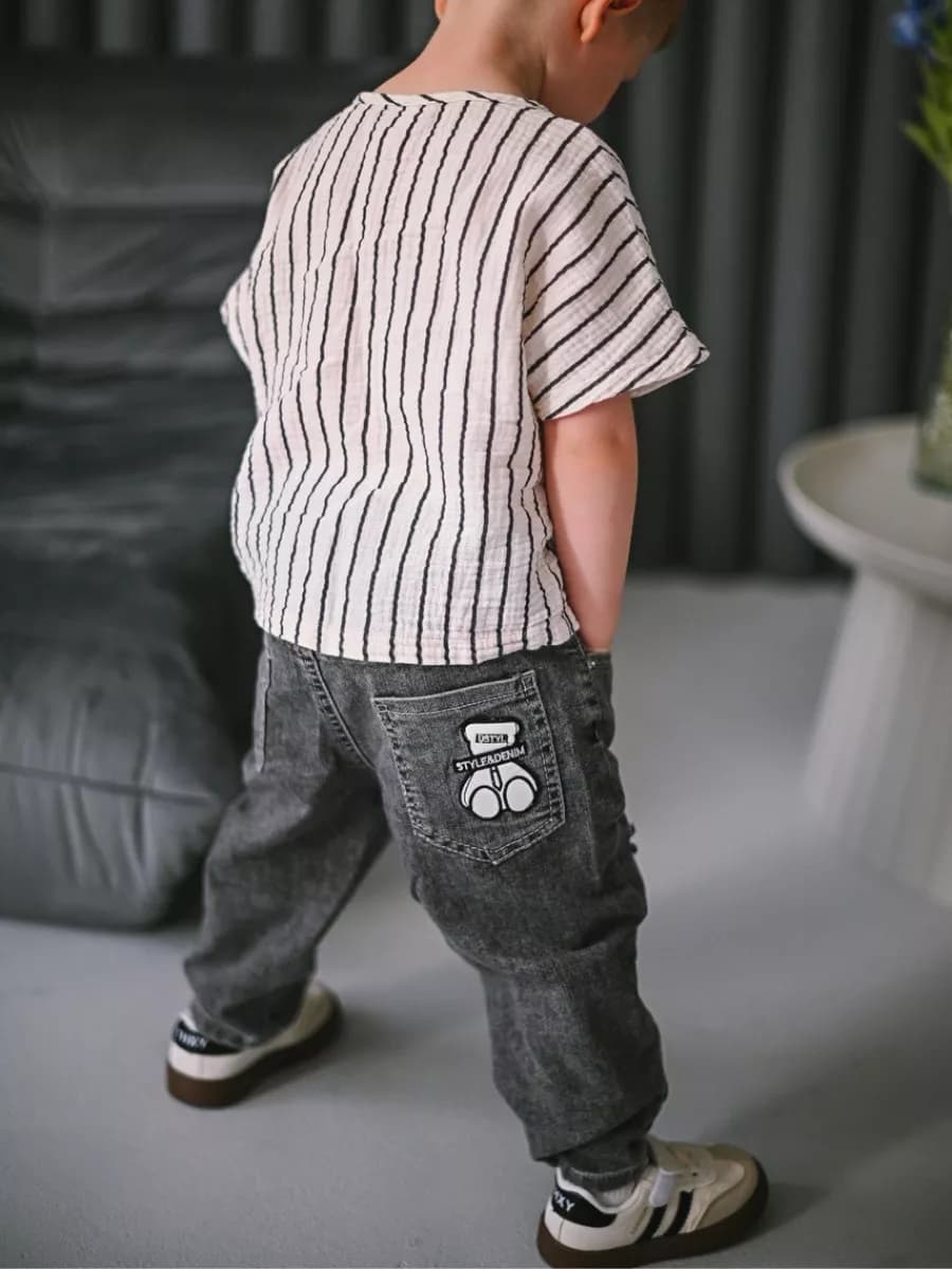 Джинсы детские бананы на резинке