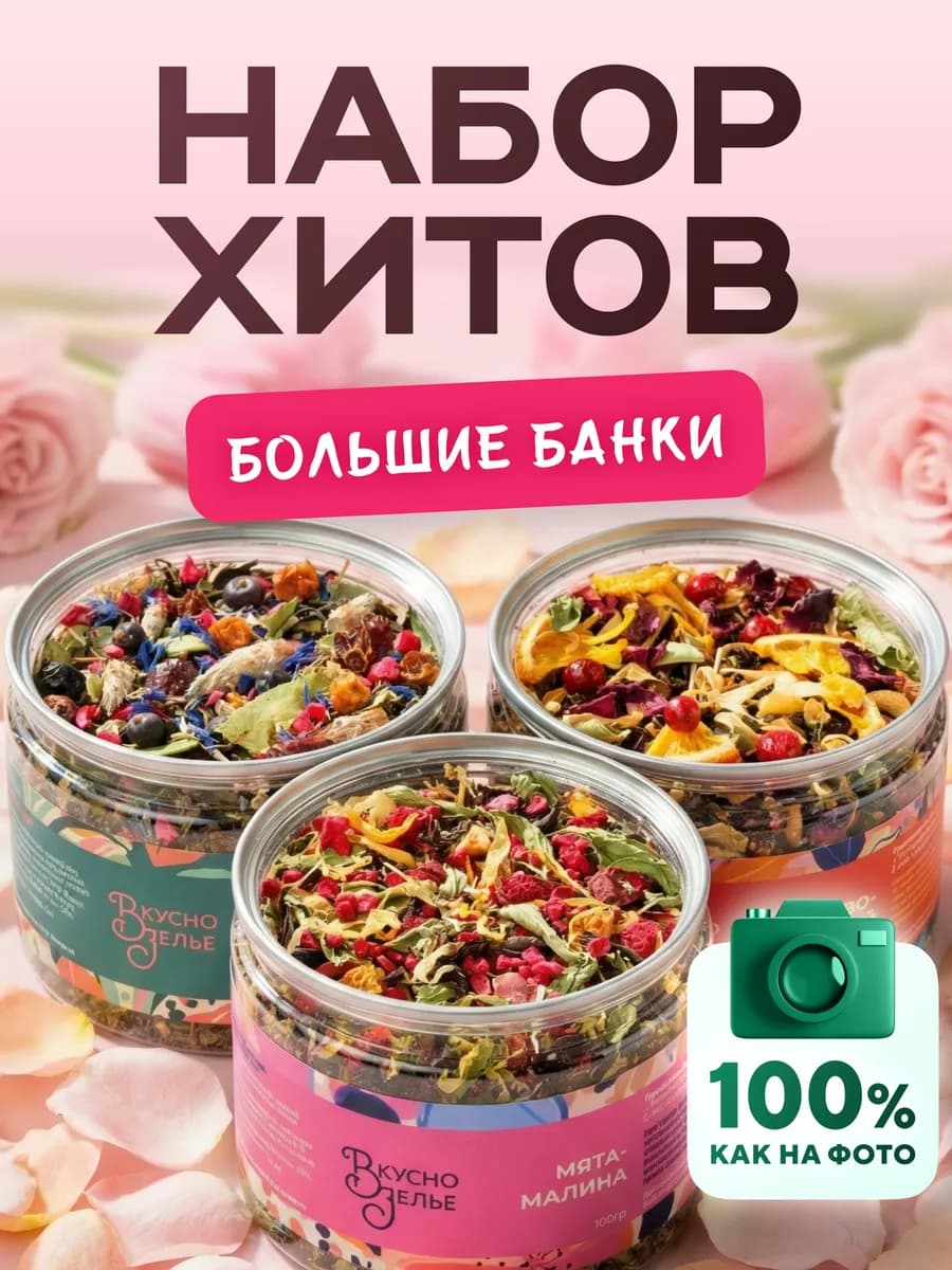 Подарочный набор чая "ХИТЫ" листовой - фото 1