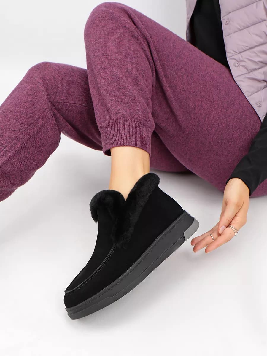 Ботинки зимние натуральная замша