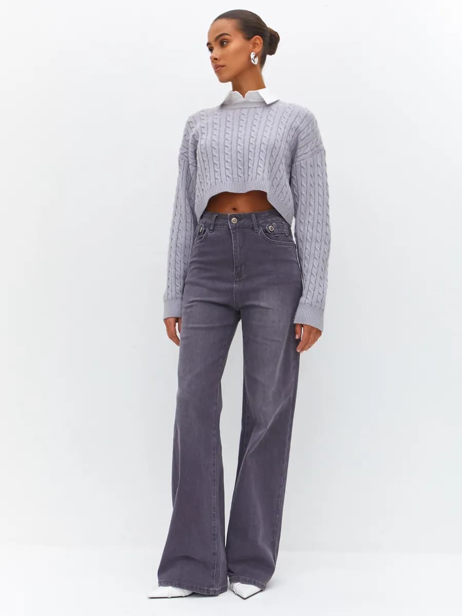 Джинсы широкие трубы