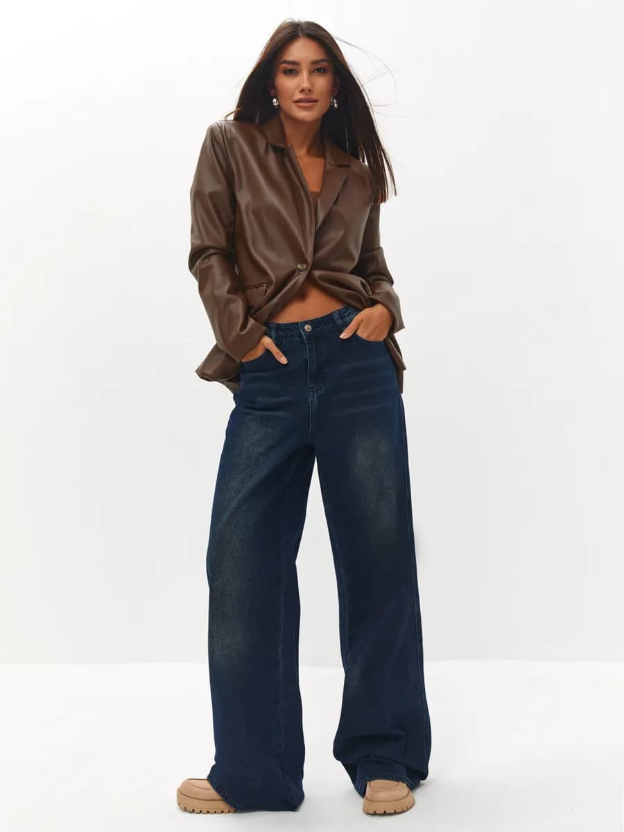 Джинсы широкие трубы