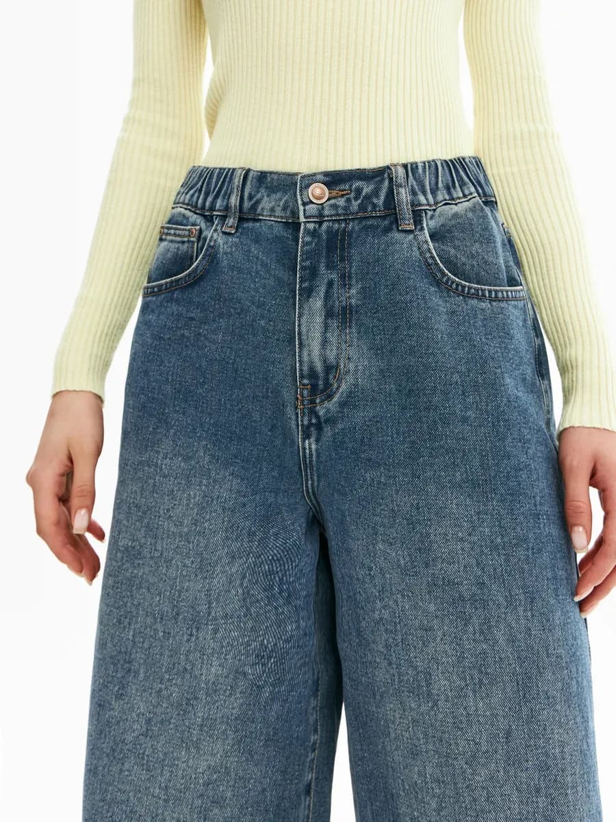 Джинсы широкие трубы