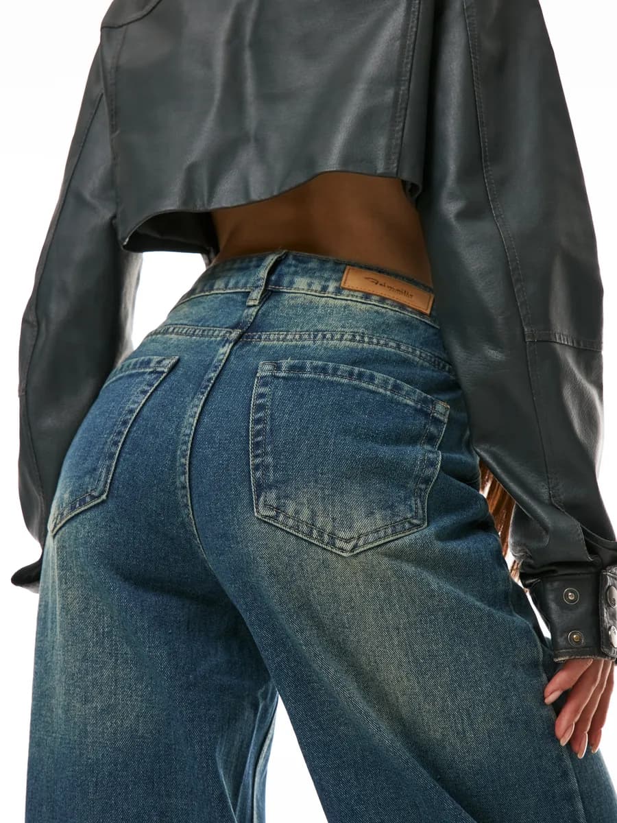 Джинсы широкие трубы палаццо