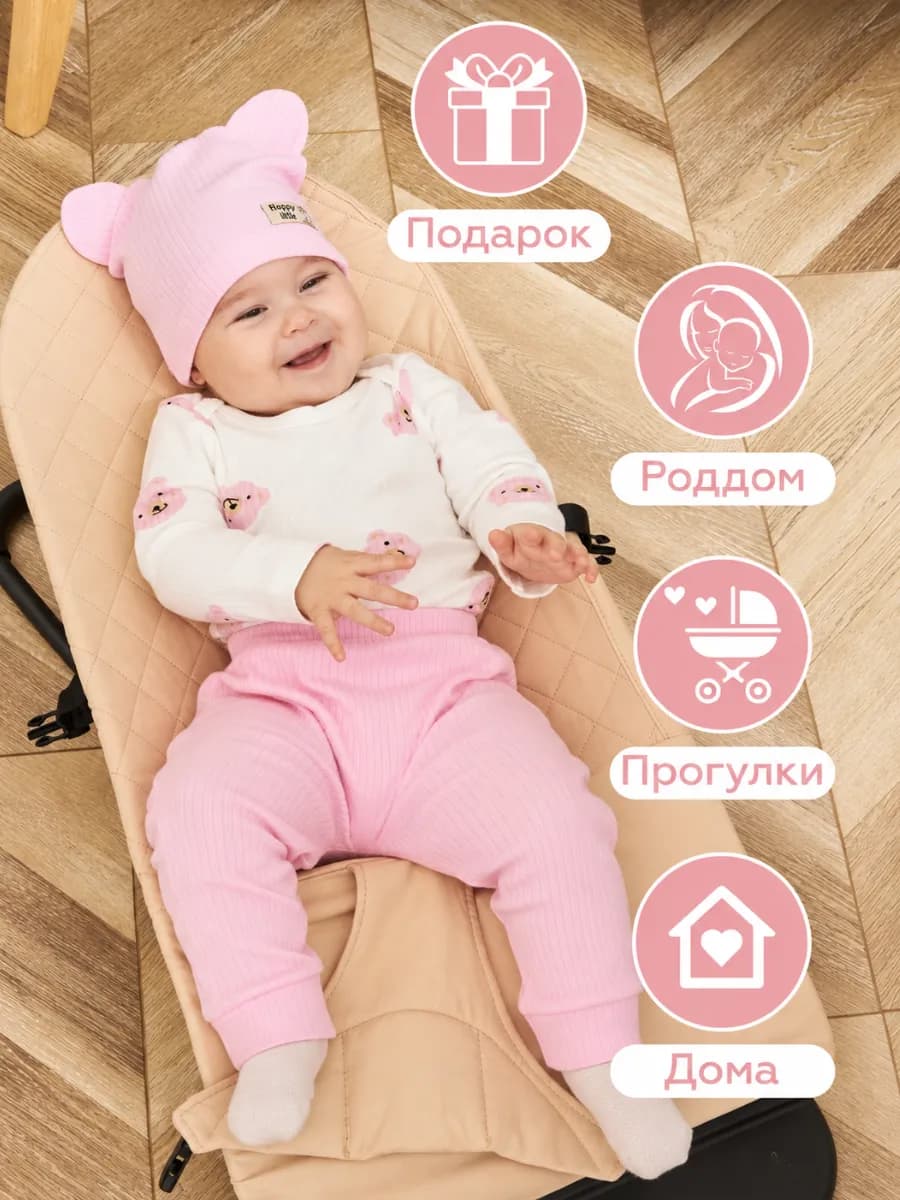 Комплект для новорожденного боди штанишки шапочка