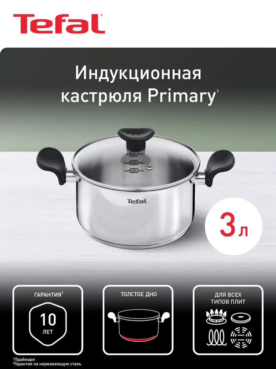Кастрюля с крышкой Primary 20 см, 3 л