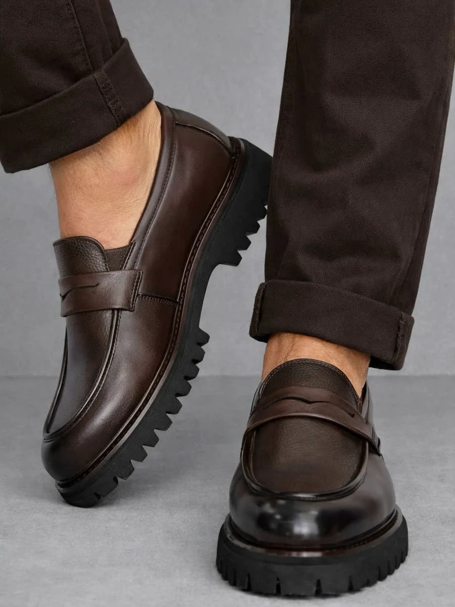 Лоферы на высокой подошве