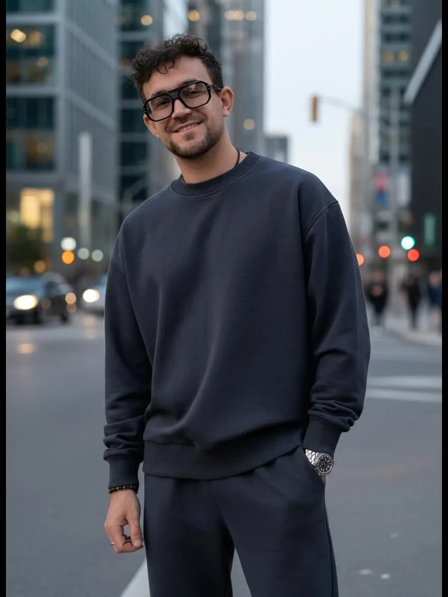 Свитшот базовый плотный без начеса