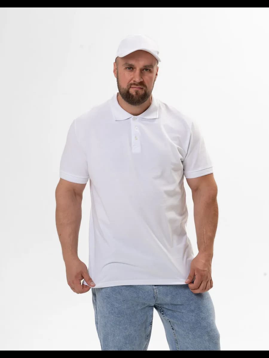 Футболка поло больших размеров с коротким рукавом