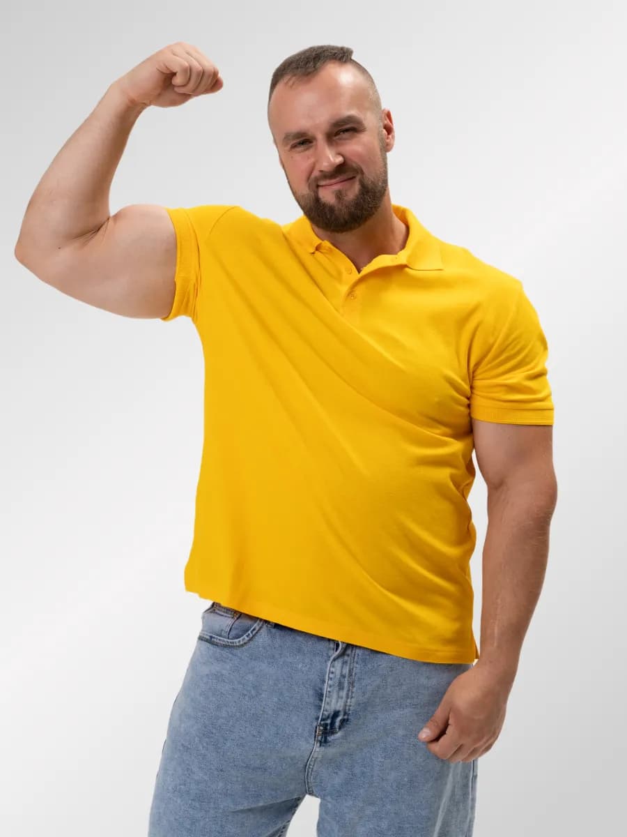 Футболка поло больших размеров с коротким рукавом