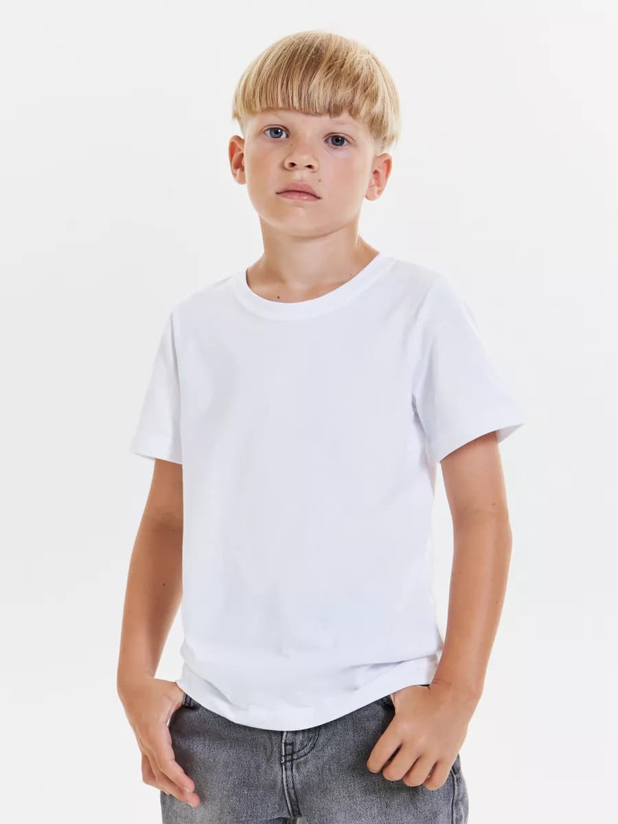 Футболка детская базовая однотонная для детей - фото 1