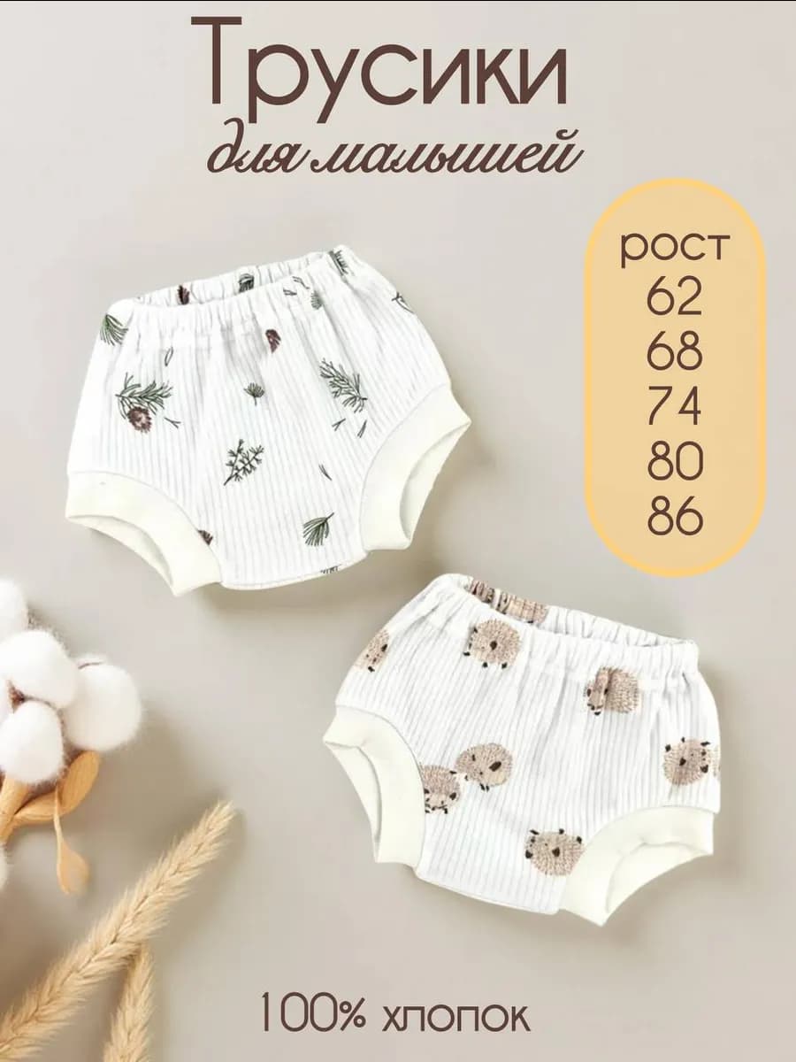Трусы для новорожденных набор 2 шт