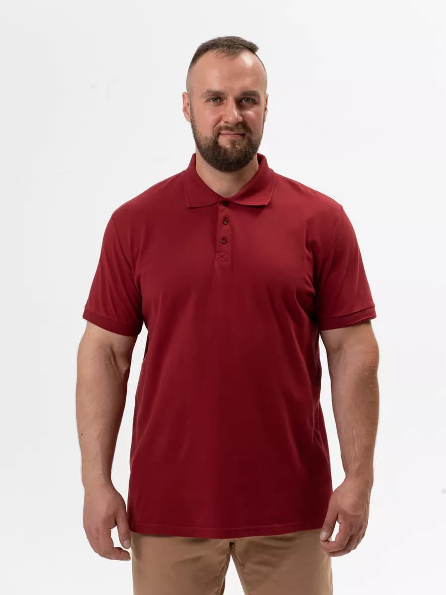 Футболка поло больших размеров с коротким рукавом - фото 1