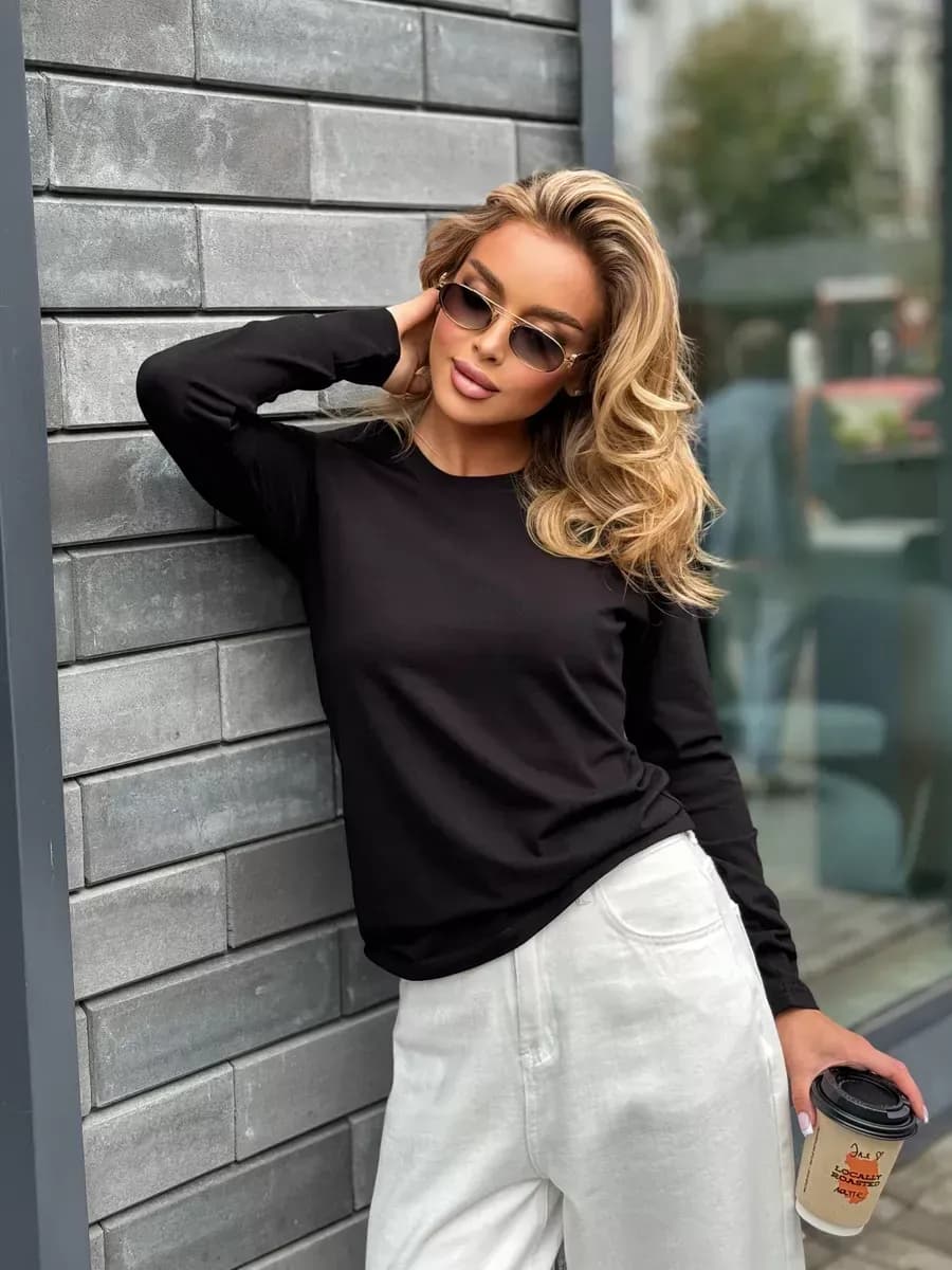 Лонгслив базовый классический