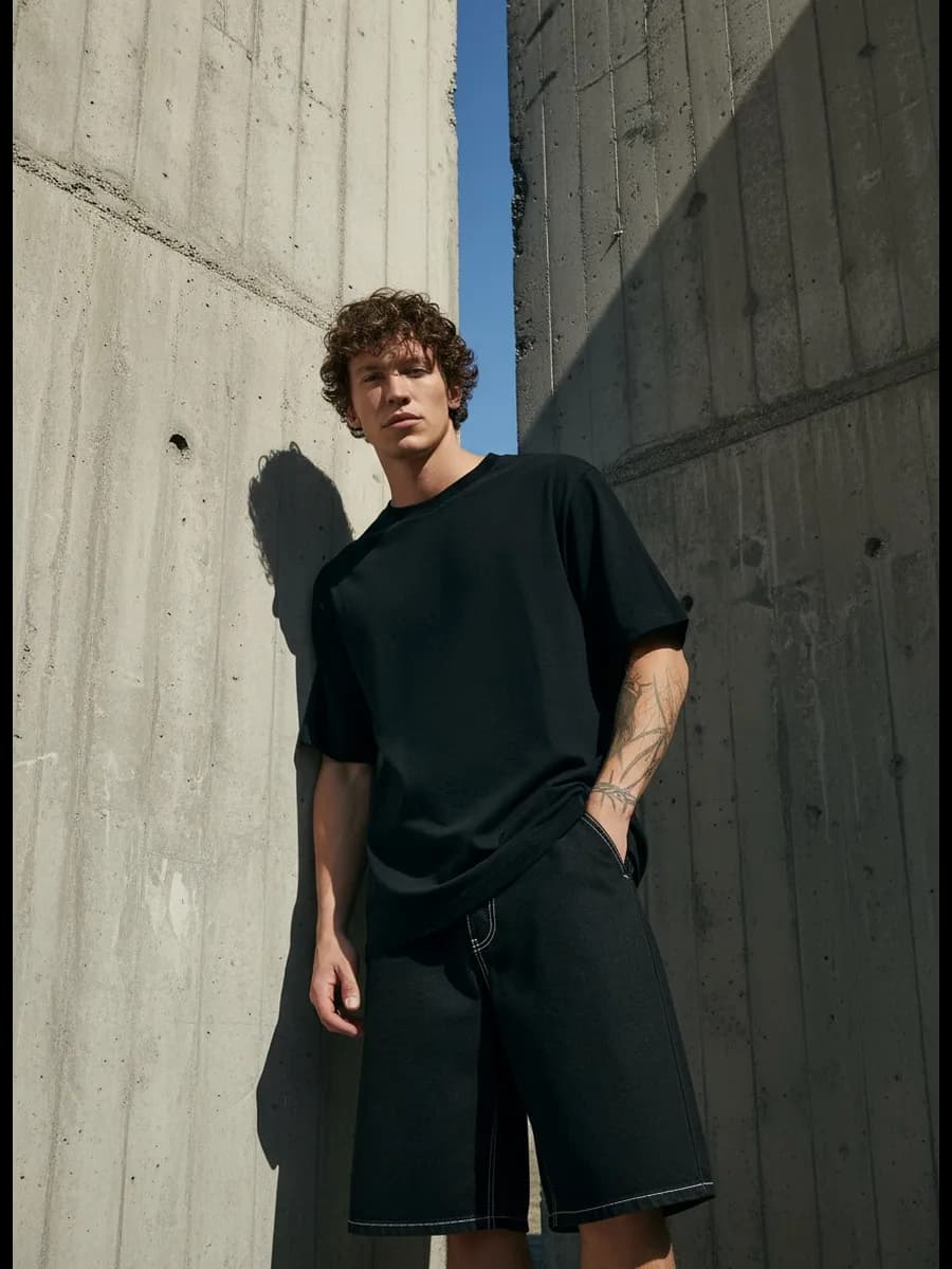 Базовая плотная футболка свободного кроя