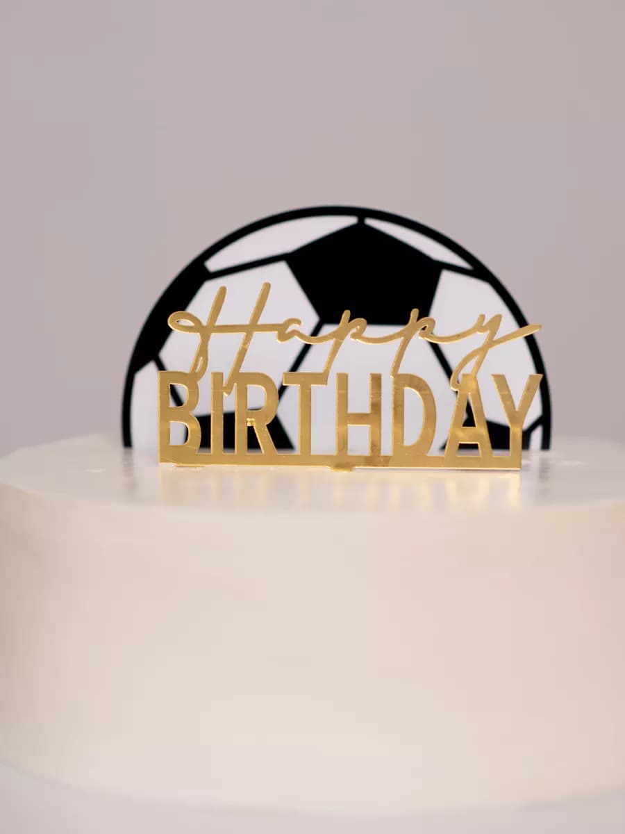 Топпер для торта акриловый футбол