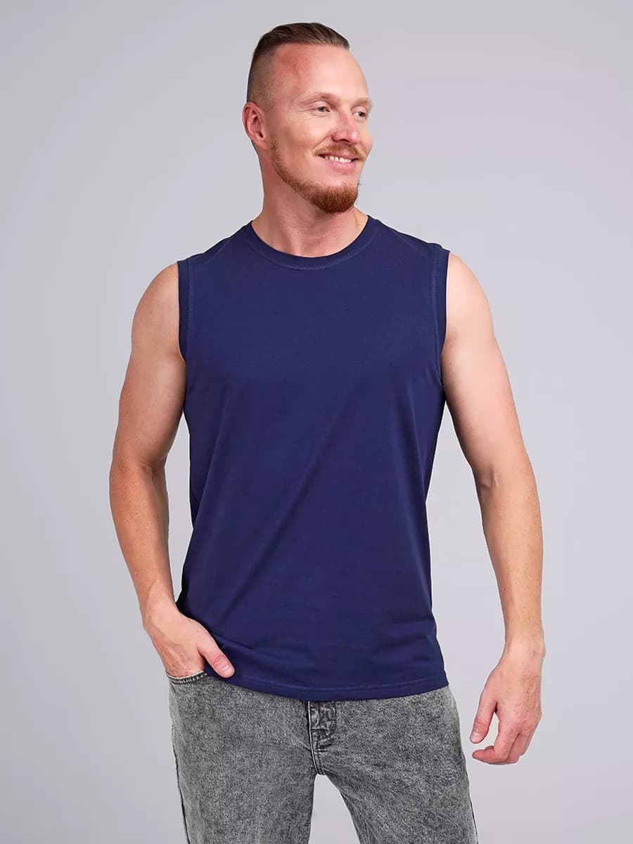 Майка спортивная широкое плечо хлопок - фото 1