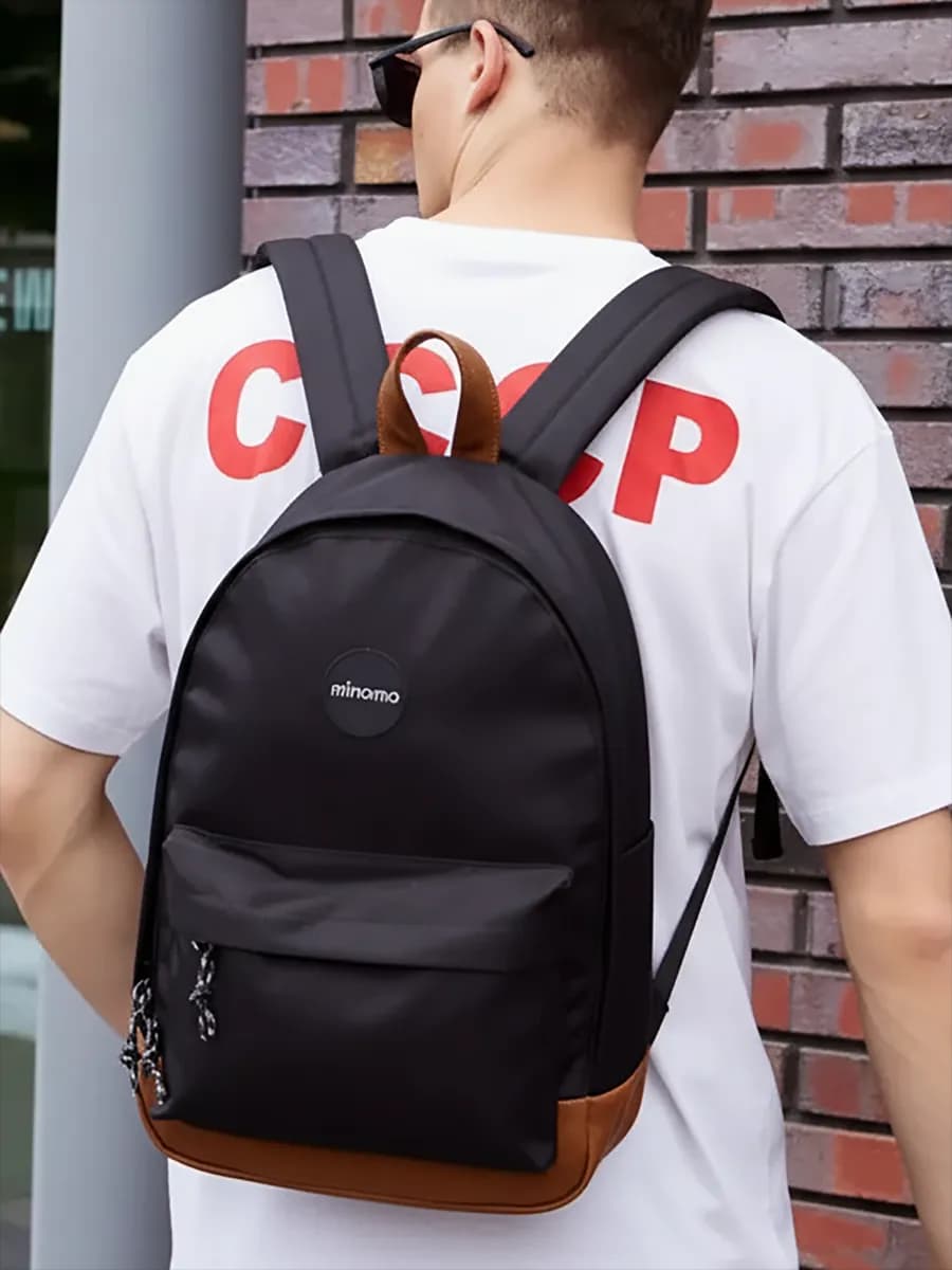 Рюкзак школьный для подростка черный спортивный