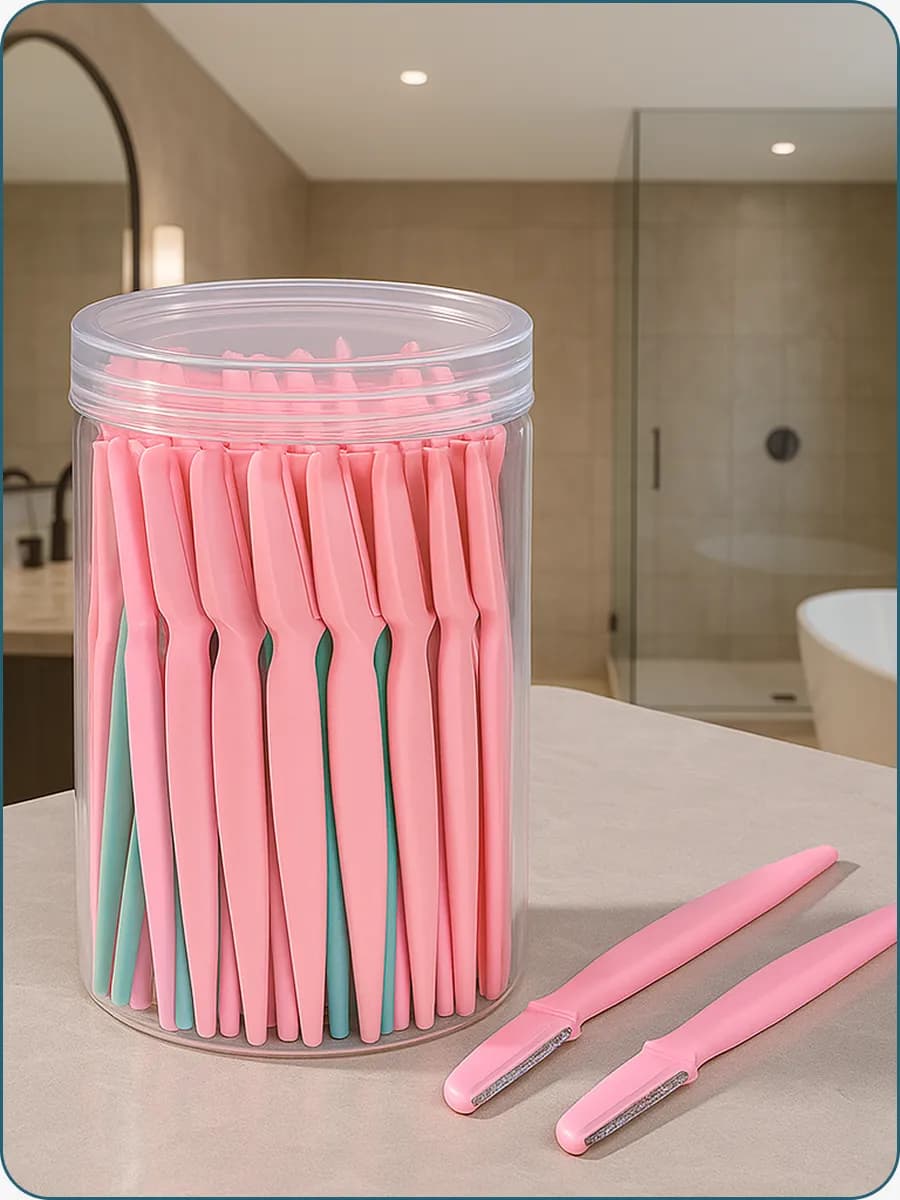 Триммер эпилятор бритва удаления волос лицо брови усы 6шт - фото 1