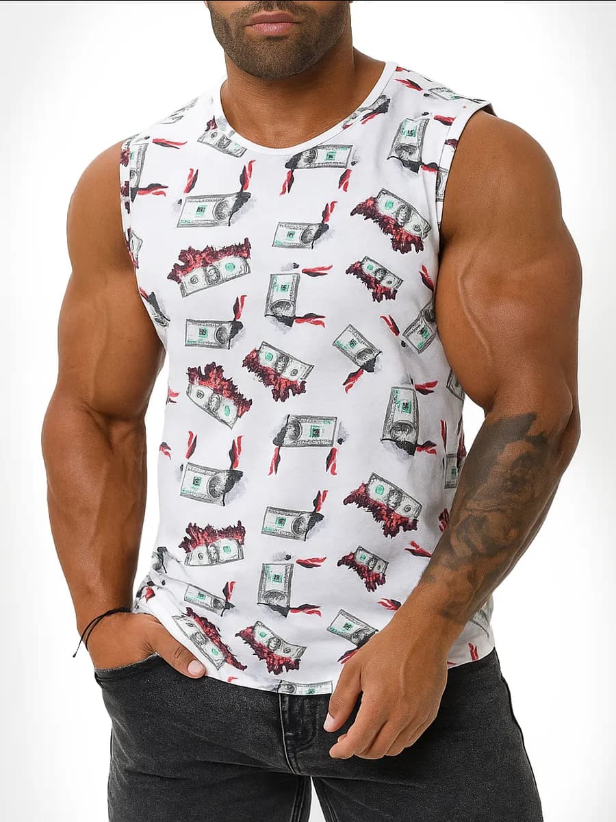 Майка спортивная хлопок без рукавов