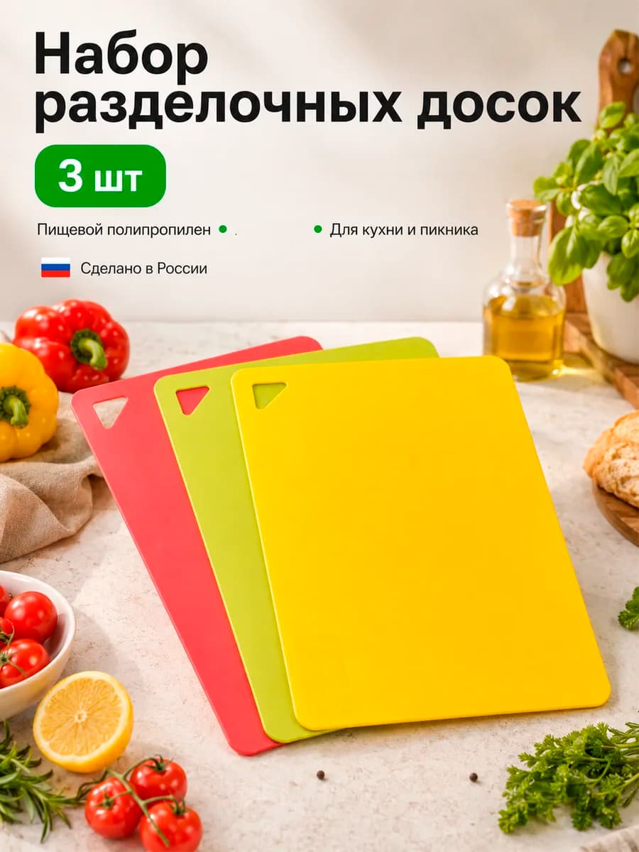 Набор кухонных разделочных досок